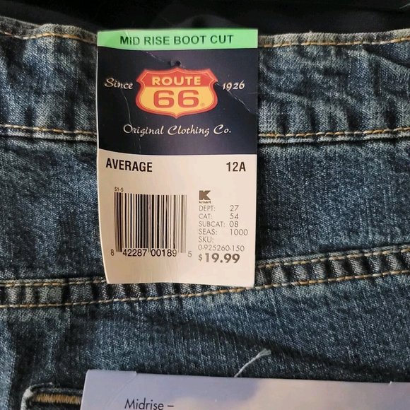 Route 66 Women’s Mid Rise Boot Cut Size 12 A Average Denim Jeans Vtg Kmart NWT - Picture 7 of 8